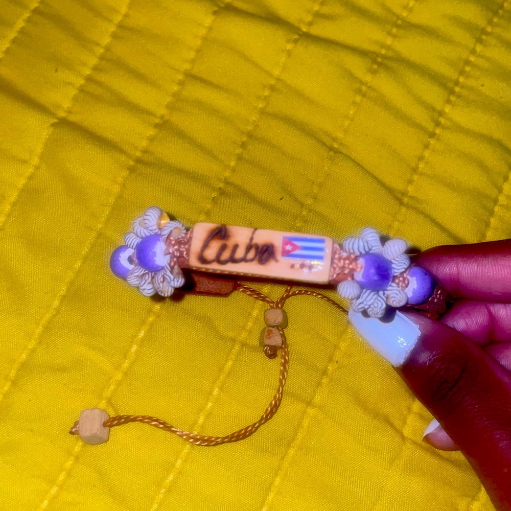 Cuba Beaded Bracelet with Purple Accents